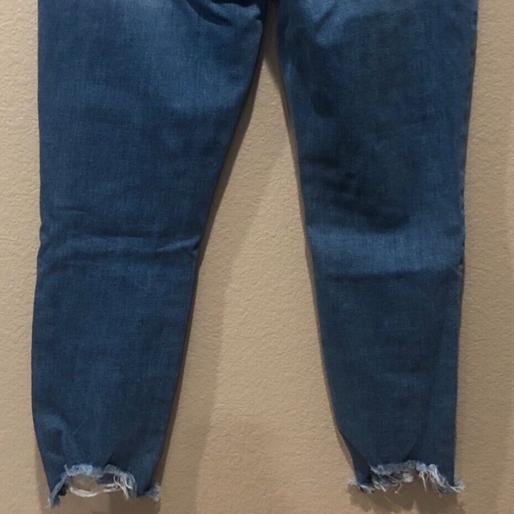 YMI Dream Jeans, Dream Fit Raw Hem Destruction Ankle Hybrid Jeans  1/3/5/7/9 - Picture 8 of 9